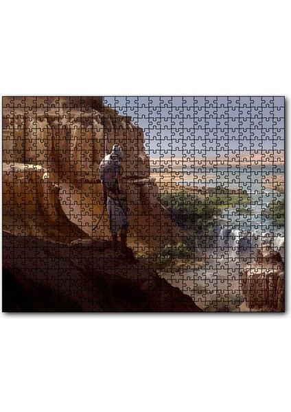 Assassins Creed Origins Nil Nehri ve Suikastçi 1000 Parça Puzzle Yapboz Mdf(Ahşap)