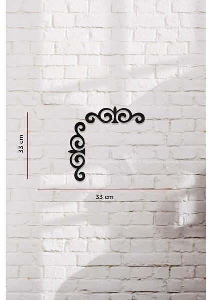 Motif Desenli Ahşap Kapı ve Ayna Üstü Köşe Süsü