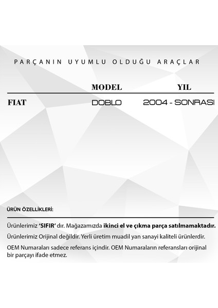 Fiat Doblo Ön Kaput Açma Kolu