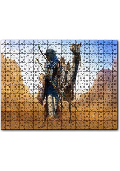 Assassins Creed Origins Mısır Çöl Savaşçısı ve Devesi 1000 Parça Puzzle Yapboz Mdf(Ahşap)
