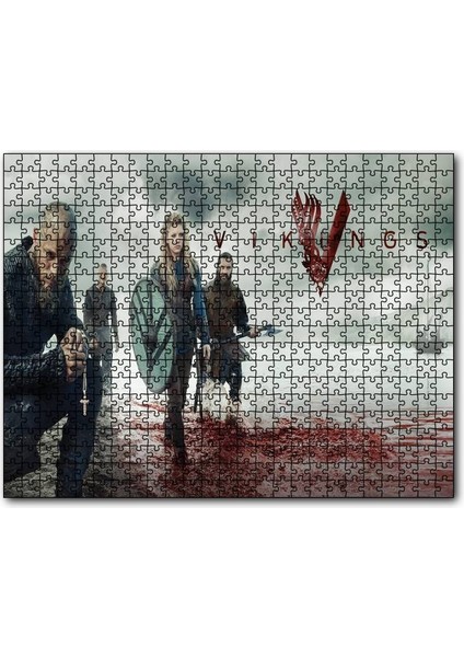 Vikingler ve Kan Denizi 120 Parça Puzzle Yapboz Mdf (Ahşap)