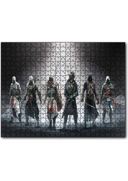 Assassins Creed Karakterler ve Kutsal Işık 120 Parça Puzzle Yapboz Mdf (Ahşap)