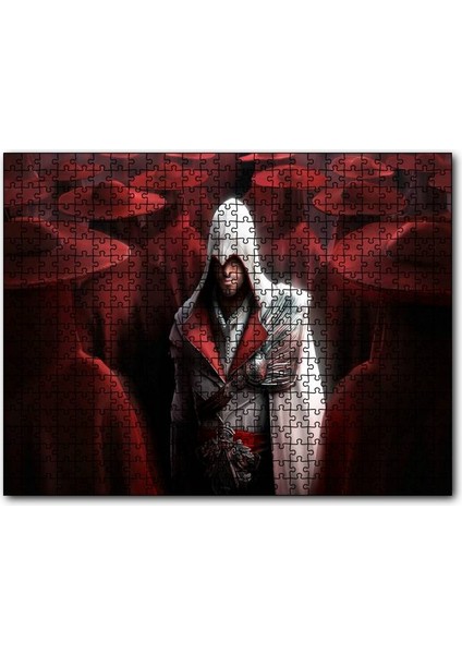 Assassins Creed Suikastçi ve Kırmızı Kıyafetliler 120 Parça Puzzle Yapboz Mdf (Ahşap)