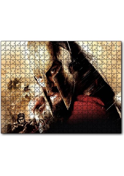 300 Spartalı Sahneler 1000 Parça Puzzle Yapboz Mdf(Ahşap)