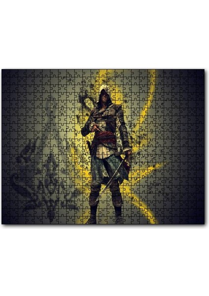 Assassins Creed Suikastçi ve Sarı Dalgalar 120 Parça Puzzle Yapboz Mdf (Ahşap)