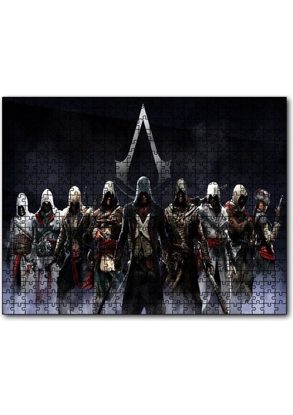 Assassins Creed Tüm Suikastçiler 120 Parça Puzzle Yapboz Mdf (Ahşap)