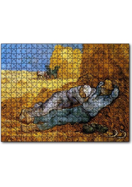 Çiftçi Karı Koca ve Saman Balyaları 120 Parça Puzzle Yapboz Mdf (Ahşap)