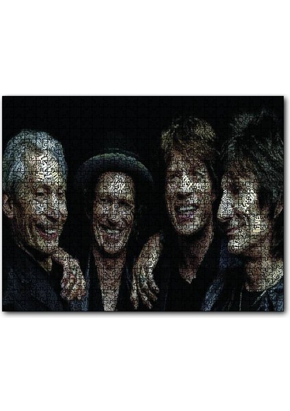 Şarkı Sözlerinden Mozaik Portre 255 Parça Puzzle Yapboz Mdf (Ahşap)