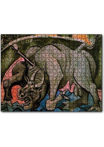 Dying Bull, 1934 By Pablo Picasso 120 Parça Puzzle Yapboz Mdf (Ahşap)