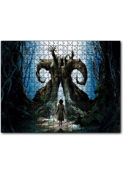 Pan'ın Labirenti Kız ve Fantastik Ağaçlar 120 Parça Puzzle Yapboz Mdf (Ahşap)