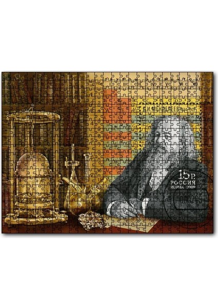 Dimitri Mendeleyev Element Sistem Periyodik Tablo 255 Parça Puzzle Yapboz Mdf (Ahşap)