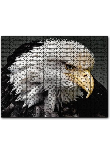 Amerikan Kartalı Makro Çekim 1000 Parça Puzzle Yapboz Mdf(Ahşap)