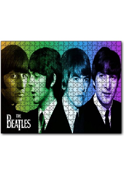 The Beatles Renk Geçişli Portre 120 Parça Puzzle Yapboz Mdf (Ahşap)