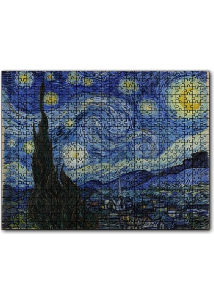 Vincent Van Gogh Deliliğin Kıyılarında 120 Parça Puzzle Yapboz Mdf (Ahşap)
