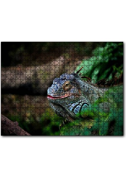 Muhteşem Renkleriyle Iguana 255 Parça Puzzle Yapboz Mdf (Ahşap)