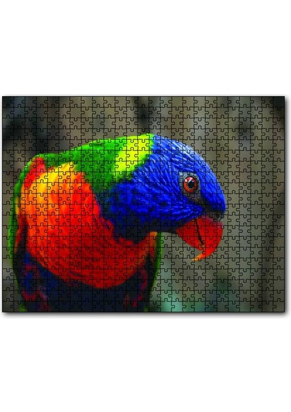Swainson Papağanı Yakın Çekim 120 Parça Puzzle Yapboz Mdf (Ahşap)