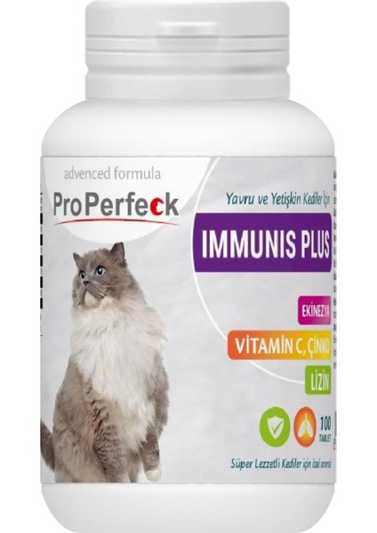 Kediler Için Immunıs Plus 100 Tablet