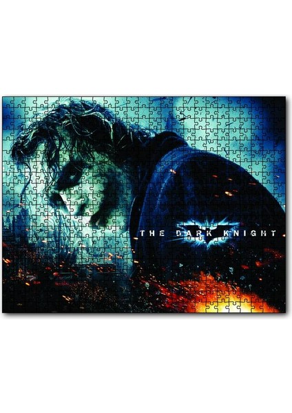 Kara Şövalye Afiş Joker 500 Parça Puzzle Yapboz Mdf (Ahşap)