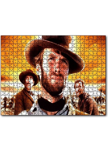 Clint Eastwood Iyi Kötü Çirkin 120 Parça Puzzle Yapboz Mdf (Ahşap)