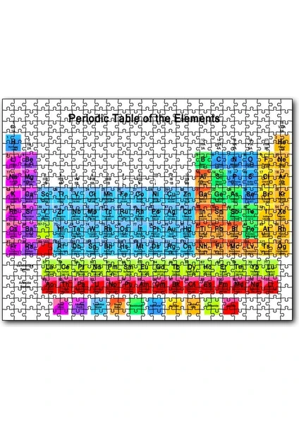 Mendeleev Kimya Periyodik Tablo Büyük Renkli 120 Parça Puzzle Yapboz Mdf (Ahşap)