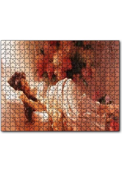 Beyaz Elbiseli Uyuyan Kadın 1000 Parça Puzzle Yapboz Mdf(Ahşap)