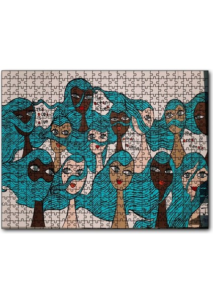 Kadınlar Okyanus Propagandası 500 Parça Puzzle Yapboz Mdf (Ahşap)