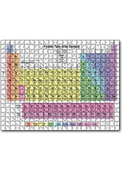 Mendeleev Kimya Periyodik Tablo 1000 Parça Puzzle Yapboz Mdf(Ahşap)