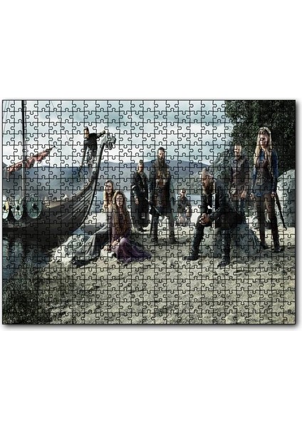Vikingler Tüm Karakterler 500 Parça Puzzle Yapboz Mdf (Ahşap)