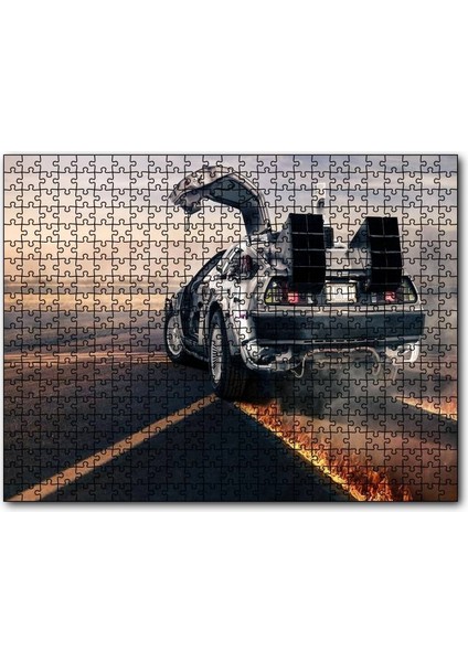 Geleceğe Dönüş Delorean'ın Dönüşü 255 Parça Puzzle Yapboz Mdf (Ahşap)