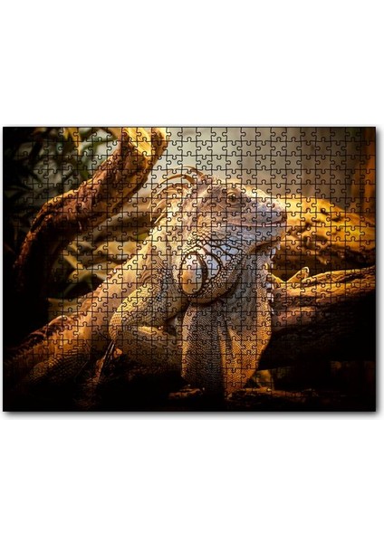 Dev Kertenkele ve Güneş Işıkları 1000 Parça Puzzle Yapboz Mdf(Ahşap)