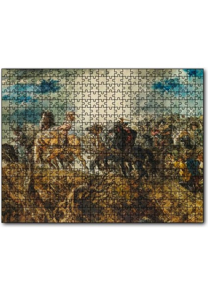 Atlı Savaşçılar 500 Parça Puzzle Yapboz Mdf (Ahşap)