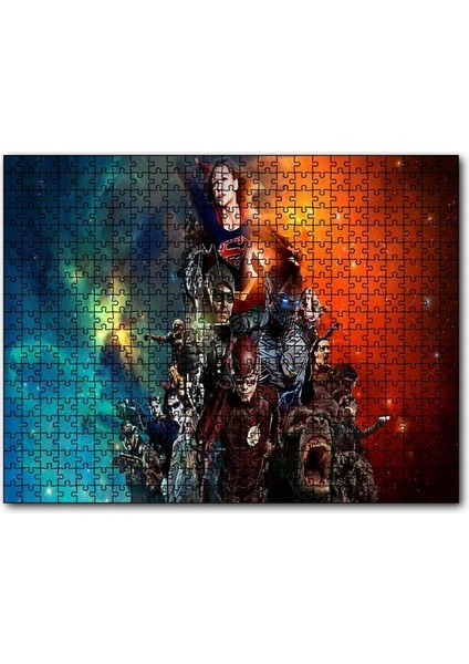 Tüm Süper Kahramanlar ve Galaksiler 1000 Parça Puzzle Yapboz Mdf(Ahşap)