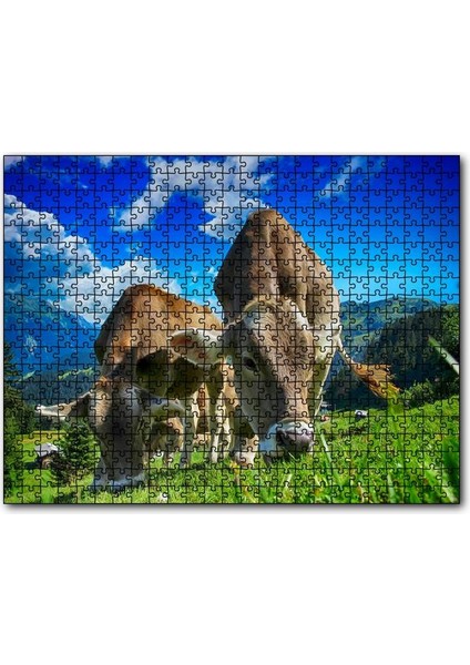 Yayladaki Inekler 120 Parça Puzzle Yapboz Mdf (Ahşap)