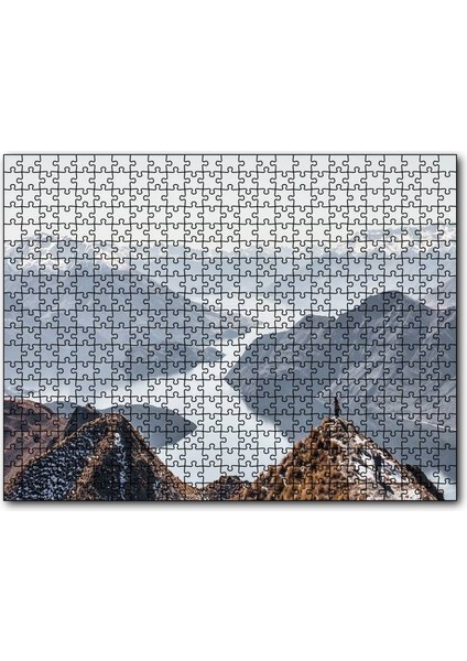 Muhteşem Göl ve Dağ Manzarası 120 Parça Puzzle Yapboz Mdf (Ahşap)