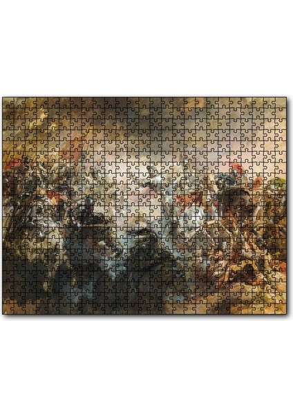 Savaşta Atlılar 120 Parça Puzzle Yapboz Mdf (Ahşap)