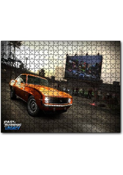 Hızlı ve Öfkeli Turuncu Ss 120 Parça Puzzle Yapboz Mdf (Ahşap)