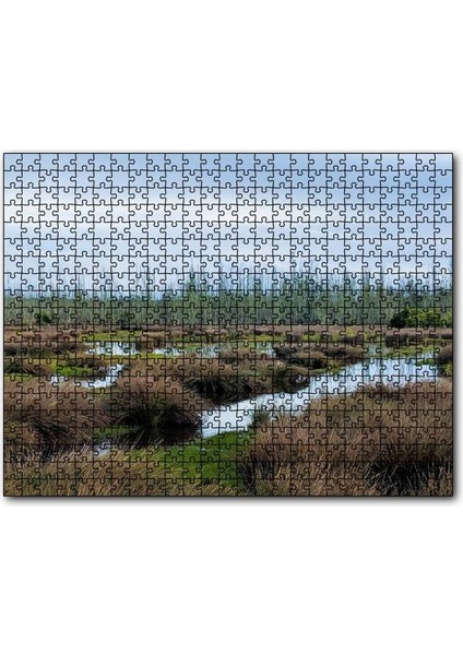 Sazlıklar ve Su Kenarında Otlar 120 Parça Puzzle Yapboz Mdf (Ahşap)