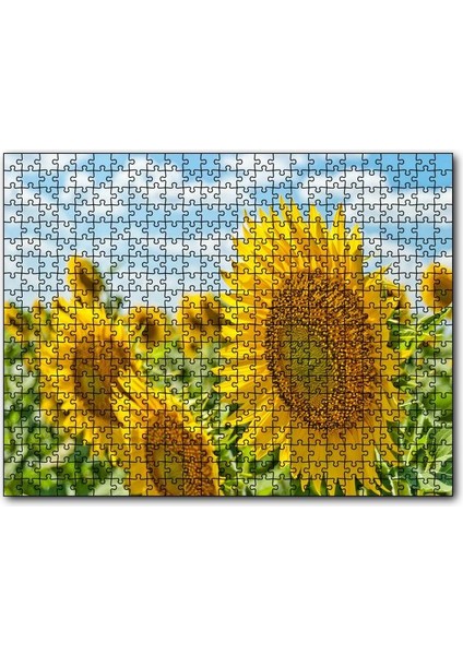 Günebakan Çiçekleri 120 Parça Puzzle Yapboz Mdf (Ahşap)