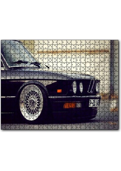 Bmw E 28 Siyah Sağ Ön Detay 120 Parça Puzzle Yapboz Mdf (Ahşap)