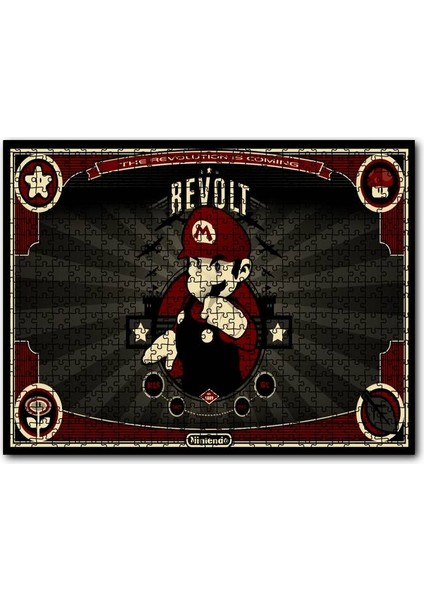 Nintendo Mario Bros Revolt 120 Parça Puzzle Yapboz Mdf (Ahşap)