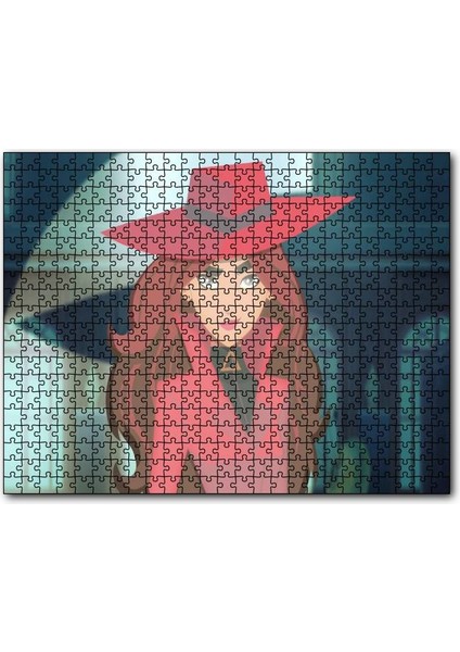 Carmen Sandiego Portre 255 Parça Puzzle Yapboz Mdf (Ahşap)