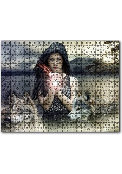Gotik Kız Kurtlar ve Sisli Tepeler 120 Parça Puzzle Yapboz Mdf (Ahşap)