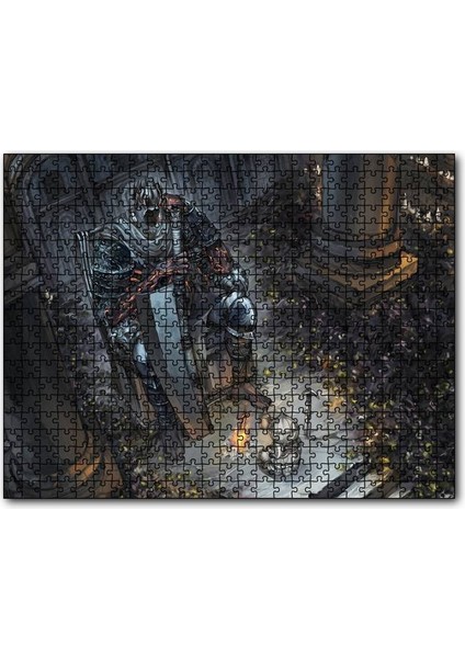 Dark Souls Oyun Karakterleri 1000 Parça Puzzle Yapboz Mdf(Ahşap)
