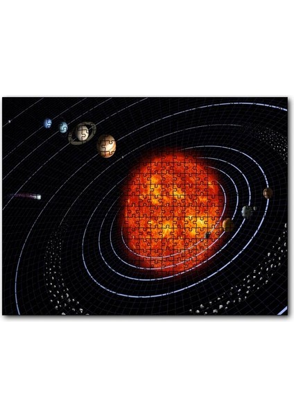 Güneş Sistemi 255 Parça Puzzle Yapboz Mdf (Ahşap)