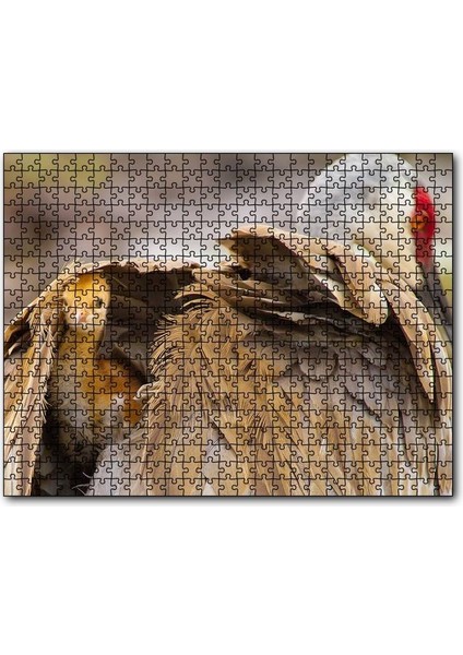 Akbaba Kanatları Arasında Yavrusu 120 Parça Puzzle Yapboz Mdf (Ahşap)