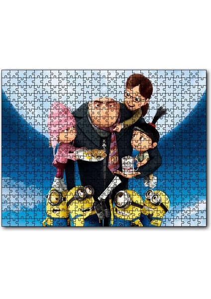 En Sevdiğim Kötü Adam Çizgi Film 120 Parça Puzzle Yapboz Mdf (Ahşap)