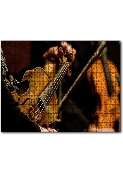 Keman Kültür Aletleri 2016 Müzik 120 Parça Puzzle Yapboz Mdf (Ahşap)