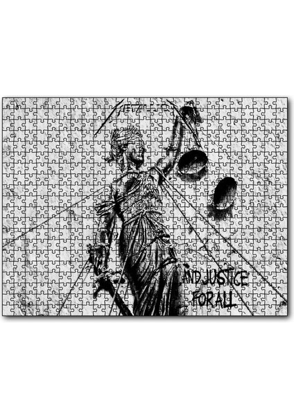 Metallica And Justice For All Albüm Kapağı 255 Parça Puzzle Yapboz Mdf (Ahşap)
