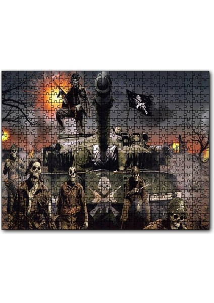 Ölüler Ordusu Tank Taburu 120 Parça Puzzle Yapboz Mdf (Ahşap)