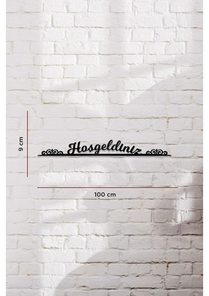 Hoşgeldiniz Yazılı Ahşap Kapı ve Ayna Üstü Köşe Süsü
